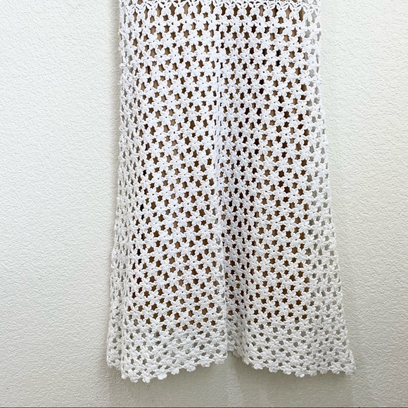 MICHAEL Michael Kors White Crocheted Midi Sheath Dress S - Picture 11 of 15